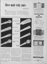 Better Homes & Gardens April 1955 Magazine Article: Silver made truly yours