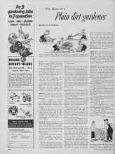Better Homes & Gardens April 1955 Magazine Article: The diary of a Plain dirt gardener