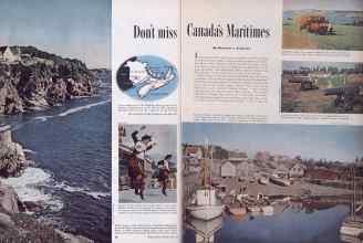 Better Homes & Gardens April 1955 Magazine Article: Don't miss Canada's Maritimes