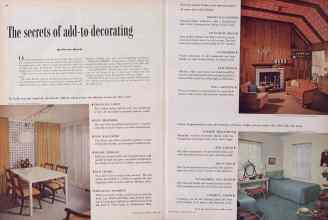Better Homes & Gardens April 1955 Magazine Article: The secrets of add-to decorating