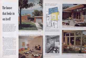 Better Homes & Gardens April 1955 Magazine Article: The house that looks in on itself