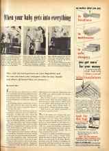 Better Homes & Gardens May 1955 Magazine Article: When your baby gets into everything
