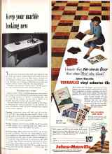 Better Homes & Gardens May 1955 Magazine Article: Keep your marble looking new