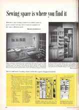 Better Homes & Gardens May 1955 Magazine Article: Sewing space is where you find it