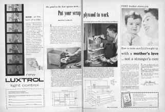 Better Homes & Gardens May 1955 Magazine Article: Put your scrap plywood to work