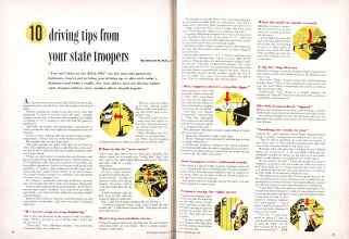Better Homes & Gardens May 1955 Magazine Article: 10 driving tips from your state troopers