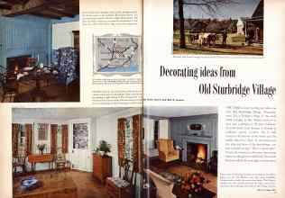 Better Homes & Gardens May 1955 Magazine Article: Decorating ideas from Old Sturbridge Village