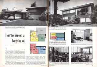 Better Homes & Gardens May 1955 Magazine Article: How to live on a bargain lot
