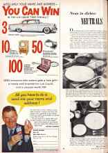 Better Homes & Gardens June 1955 Magazine Article: News in dishes: NEUTRALS