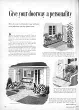 Better Homes & Gardens June 1955 Magazine Article: Give your doorway a personality