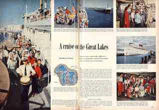 Better Homes & Gardens June 1955 Magazine Article: A cruise on the Great Lakes