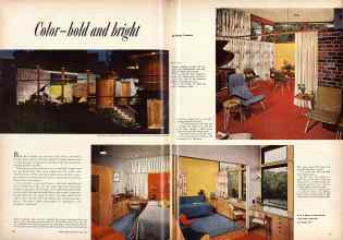 Better Homes & Gardens June 1955 Magazine Article: Color-bold and bright