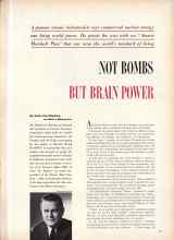 Better Homes & Gardens July 1955 Magazine Article: NOT BOMBS BUT BRAIN POWER