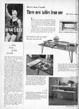 Better Homes & Gardens July 1955 Magazine Article: Three new tables from one