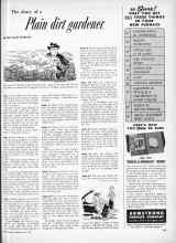Better Homes & Gardens July 1955 Magazine Article: The diary of a Plain dirt gardener.