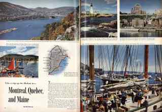 Better Homes & Gardens July 1955 Magazine Article: Montreal, Quebec, and Maine