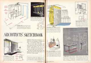 Better Homes & Gardens July 1955 Magazine Article: ARCHITECTS' SKETCHBOOK
