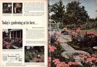 Better Homes & Gardens July 1955 Magazine Article: Today's gardening at its best . . .