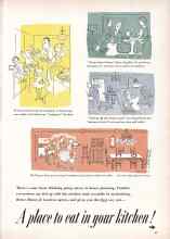 Better Homes & Gardens August 1955 Magazine Article: A place to eat in your kitchen!