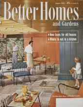 Better Homes & Gardens August 1955 Magazine Cover