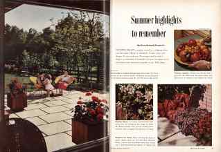 Better Homes & Gardens August 1955 Magazine Article: Summer highlights to remember