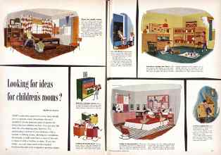 Better Homes & Gardens August 1955 Magazine Article: Looking for ideas for children's rooms?