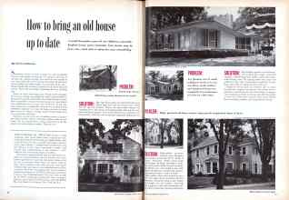 Better Homes & Gardens August 1955 Magazine Article: How to bring an old house up to date