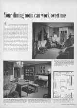Better Homes & Gardens September 1955 Magazine Article: Your dining room can work overtime