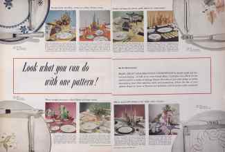 Better Homes & Gardens September 1955 Magazine Article: Look what you can do with one pattern!
