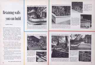 Better Homes & Gardens September 1955 Magazine Article: Retaining walls you can build