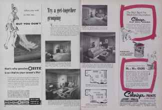 Better Homes & Gardens September 1955 Magazine Article: Try a get-together grouping