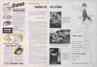 Better Homes & Gardens September 1955 Magazine Article: Loneliness for stay-at-homes