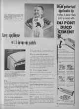 Better Homes & Gardens October 1955 Magazine Article: Easy applique with iron-on patch