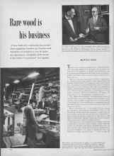 Better Homes & Gardens October 1955 Magazine Article: Rare wood is his business