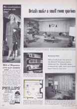 Better Homes & Gardens October 1955 Magazine Article: Details make a small room spacious