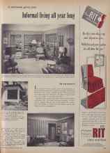 Better Homes & Gardens October 1955 Magazine Article: Informal living all year long