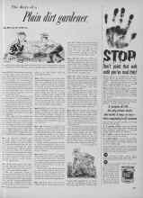 Better Homes & Gardens October 1955 Magazine Article: The diary of a Plain dirt gardener.