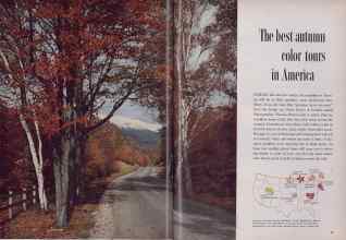 Better Homes & Gardens October 1955 Magazine Article: The best autumn color tours in America