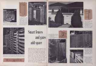 Better Homes & Gardens October 1955 Magazine Article: Smart fences and gates add space