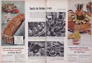 Better Homes & Gardens October 1955 Magazine Article: Snacks for October treats