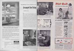 Better Homes & Gardens October 1955 Magazine Article: Arranged for living