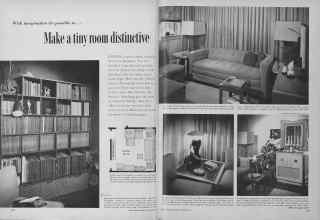 Better Homes & Gardens October 1955 Magazine Article: Make a tiny room distinctive