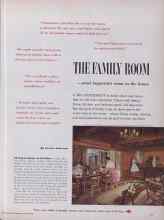 Better Homes & Gardens November 1955 Magazine Article: THE FAMILY ROOM