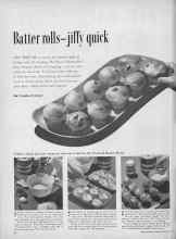 Better Homes & Gardens November 1955 Magazine Article: Batter rolls--jiffy quick