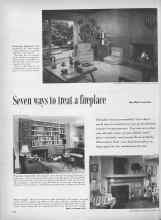 Better Homes & Gardens November 1955 Magazine Article: Seven ways to treat a fireplace