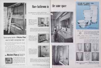 Better Homes & Gardens November 1955 Magazine Article: More bathroom in the same space