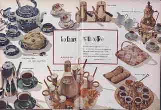 Better Homes & Gardens November 1955 Magazine Article: Go fancy with coffee