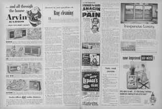 Better Homes & Gardens November 1955 Magazine Article: Answers to your questions on Rug cleaning