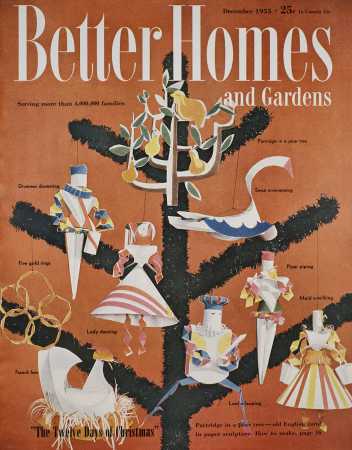 Better Homes & Gardens December 1955 Magazine Cover