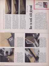 Better Homes & Gardens December 1955 Magazine Article: How to work with plywood